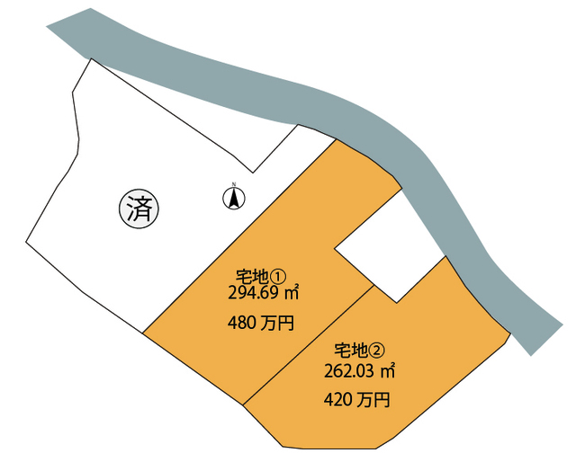 【菊池市西寺】70坪超えの住宅用地　建築条件無し！